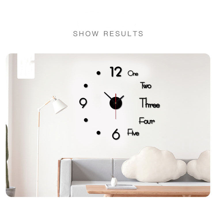 DIY No-Drill Wall Clock - European Style Silent Design