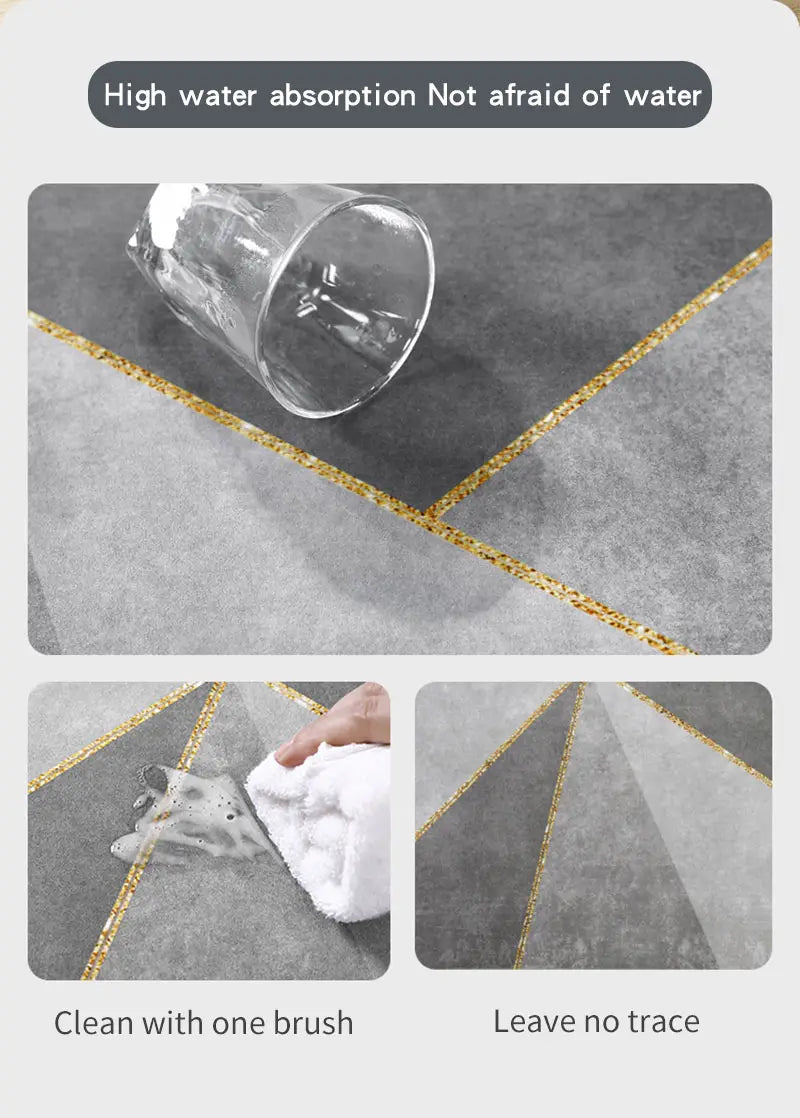 Modern Non-Slip Two-Toned Bathroom Rug (1pc)