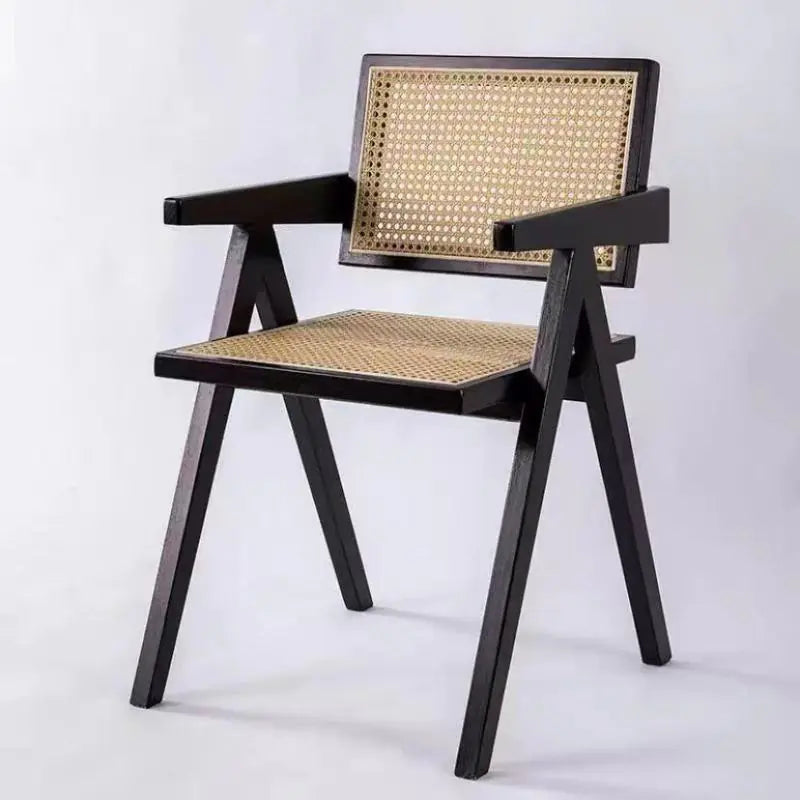 Solid Wood Rattan Chair