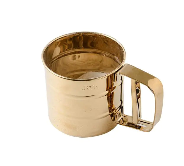 Gold Stainless Steel Whisk and Baking Tools