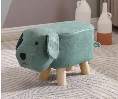 Wooden Animal Puppy Stool for Living Room