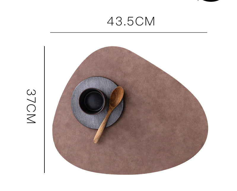 Waterproof Leather Placemat with Heat Insulation Pad