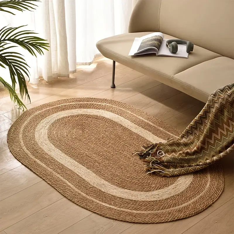 Circular Woven Carpet for Home and Bedroom