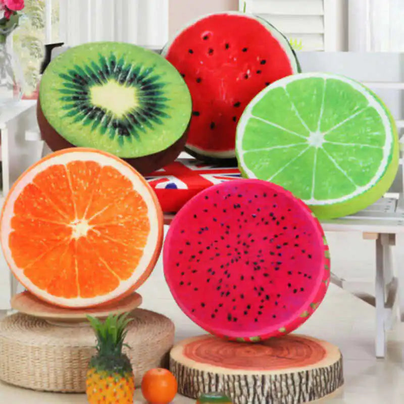 Printed Round Fruit Cushion