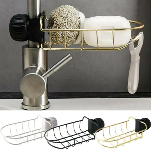 Sink Organizer Basket with Drain Tray for Kitchen