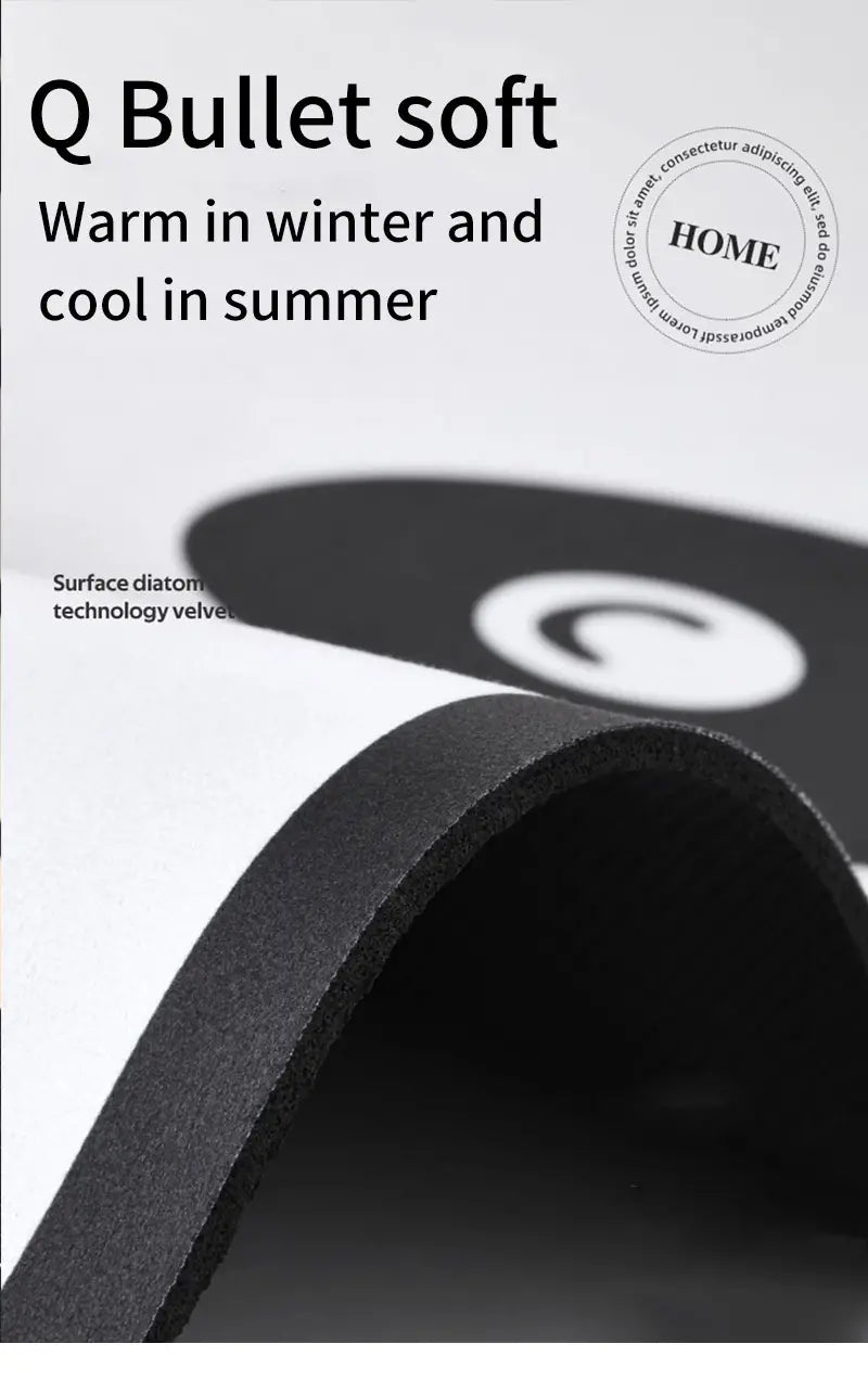 Modern Non-Slip Two-Toned Bathroom Rug (1pc)