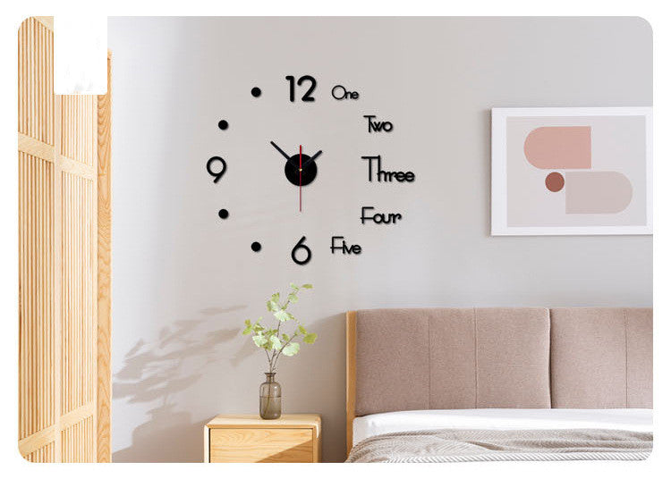DIY No-Drill Wall Clock - European Style Silent Design