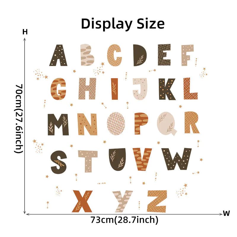 Cartoon ABC Star Wall Stickers for Children's Room