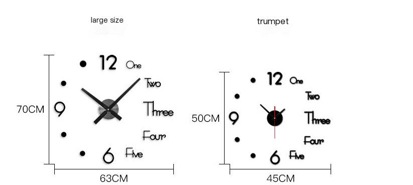 DIY No-Drill Wall Clock - European Style Silent Design