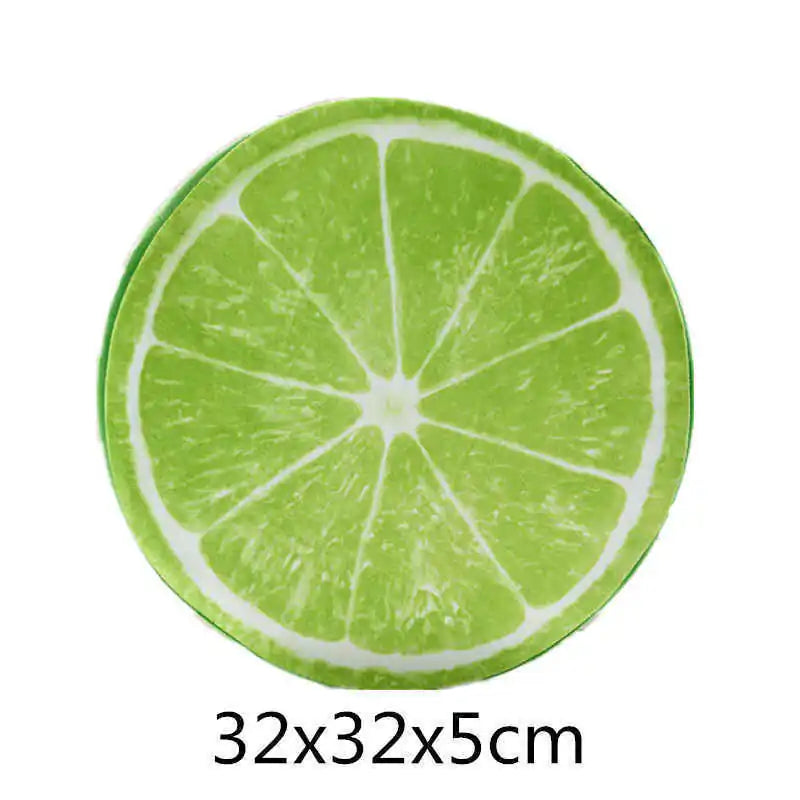 Printed Round Fruit Cushion