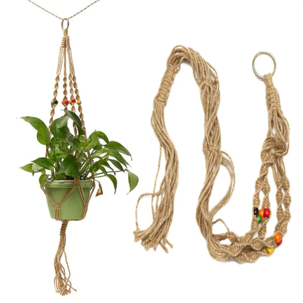 Handcrafted Cotton Rope Wall Hanging Plant Basket