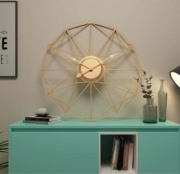 Metal Wall Clock for Living Room - Unique Design