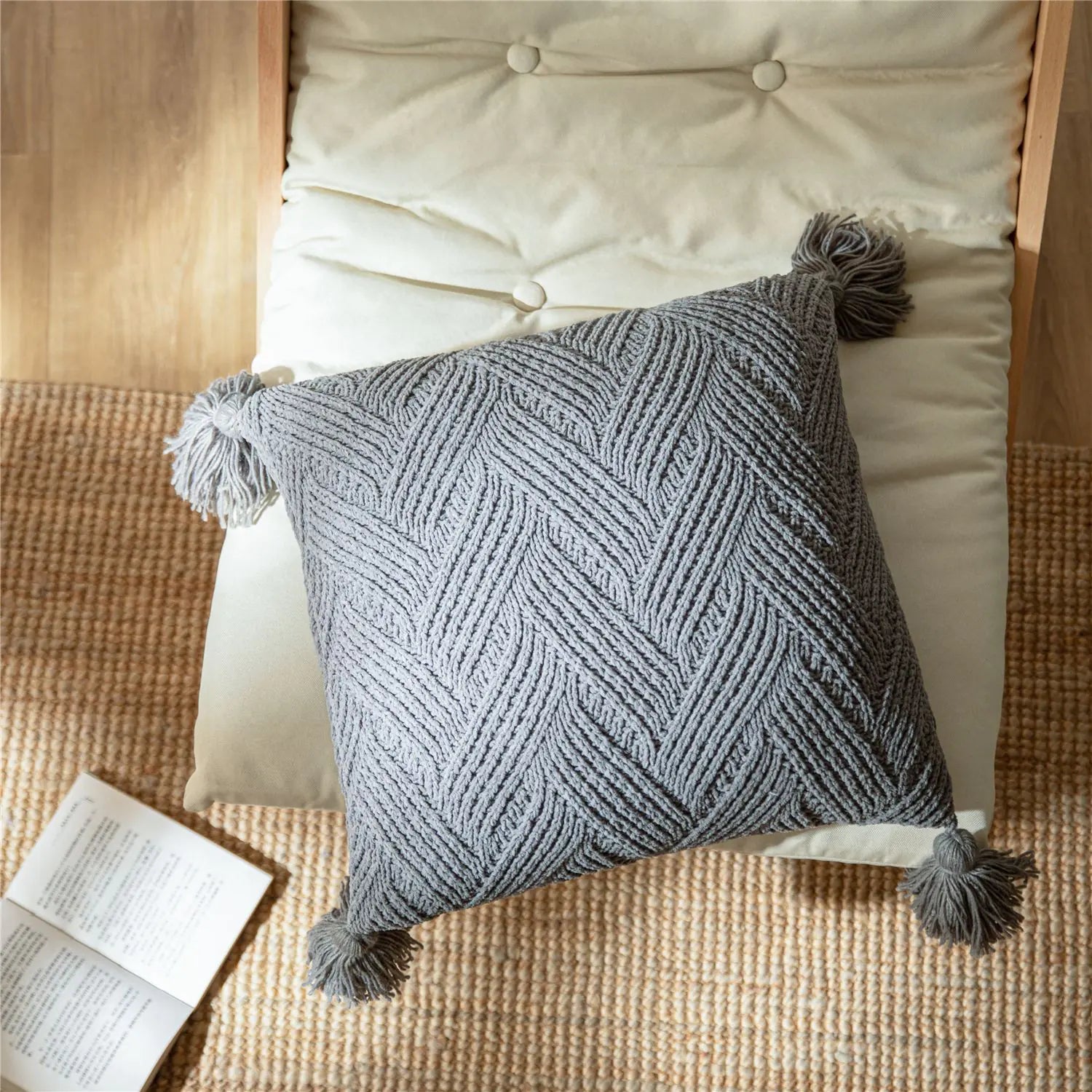 Woven Pattern Decorative Pillow Cushion