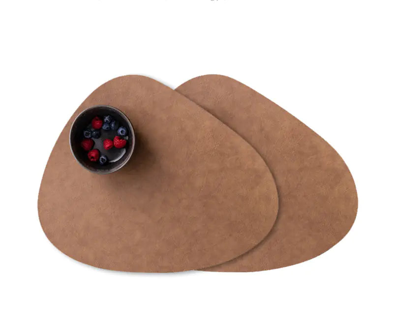 Waterproof Leather Placemat with Heat Insulation Pad