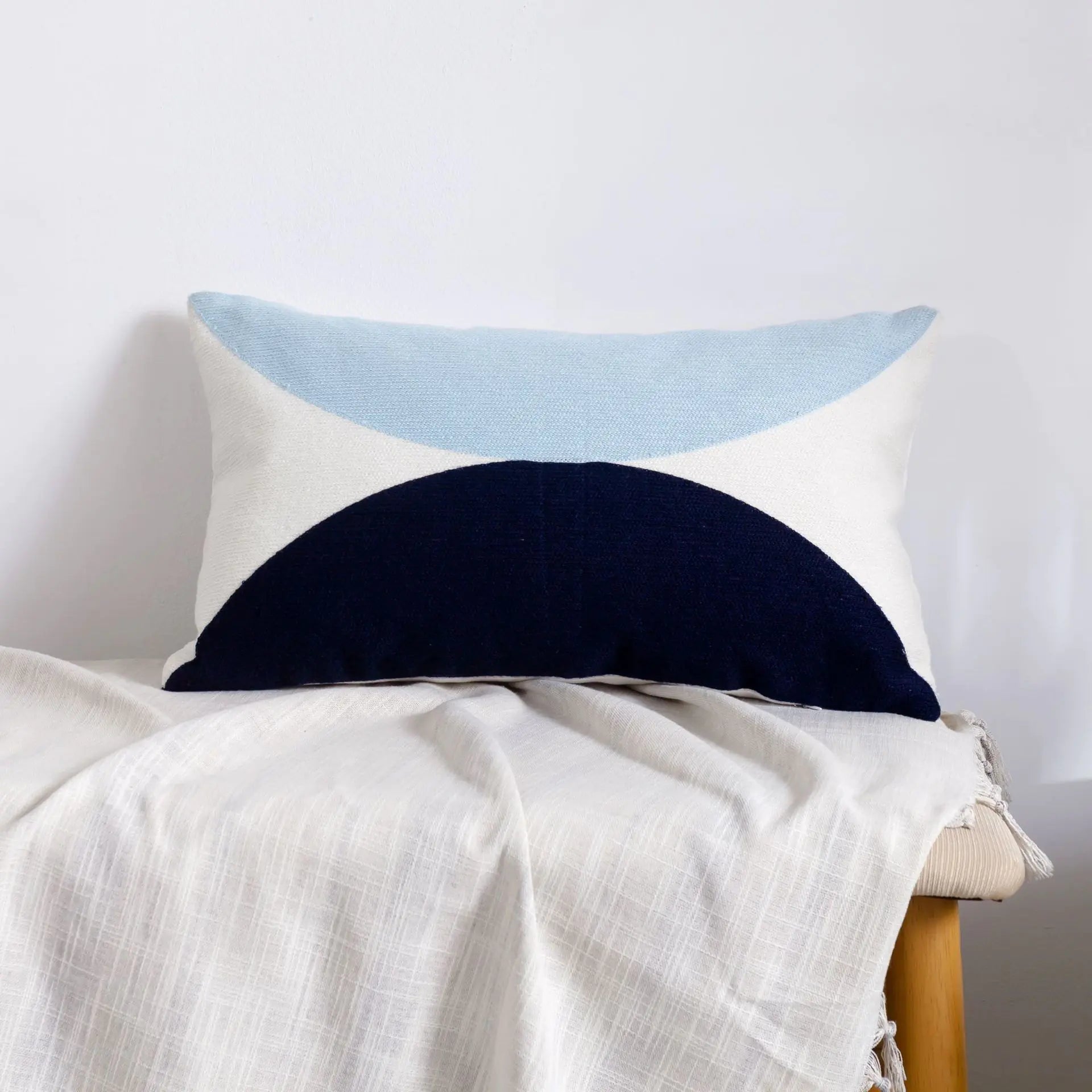 Moroccan Embroidered Throw Pillow for Home Decor