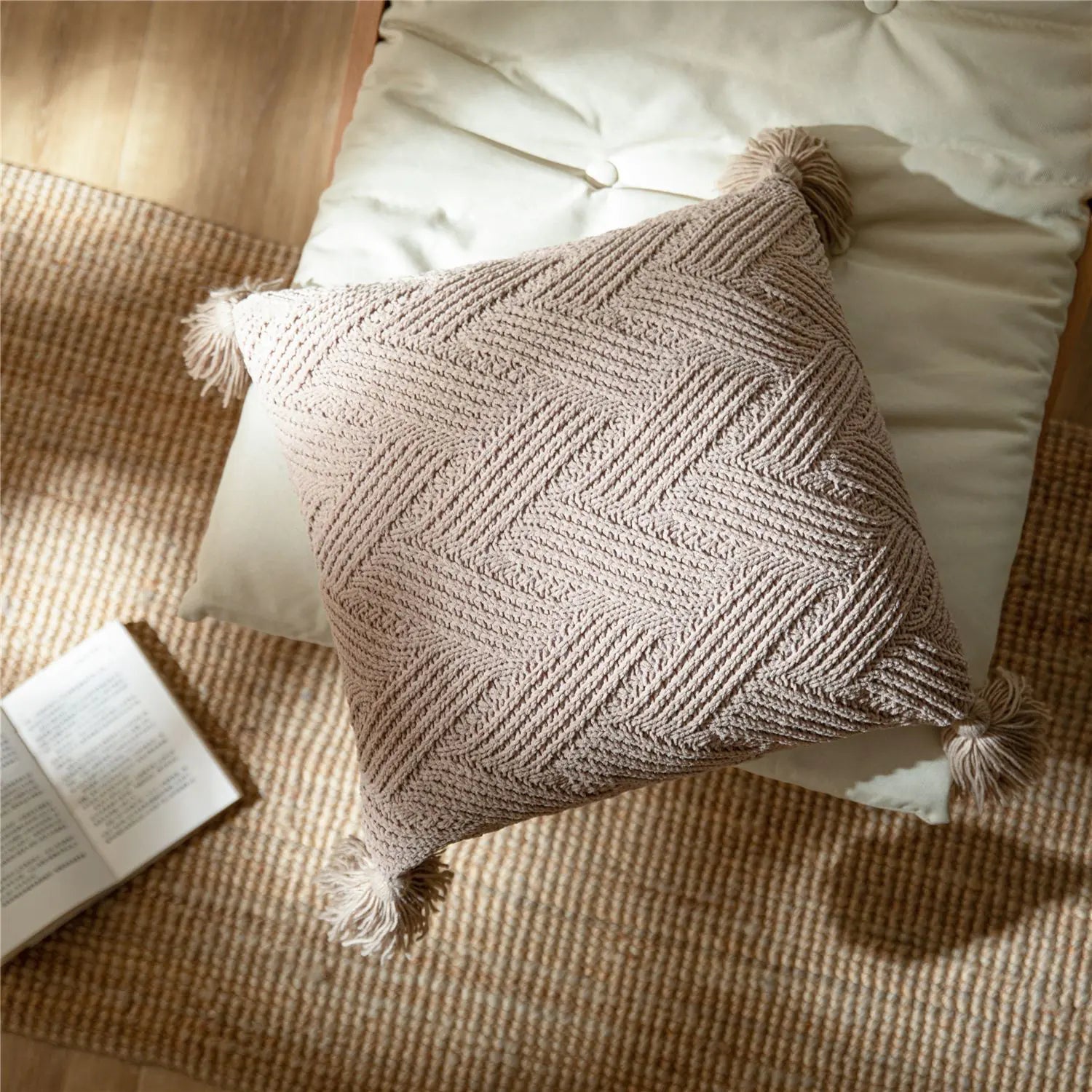 Woven Pattern Decorative Pillow Cushion