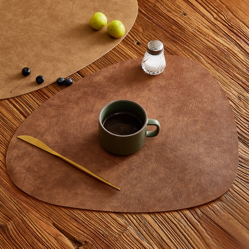Waterproof Leather Placemat with Heat Insulation Pad