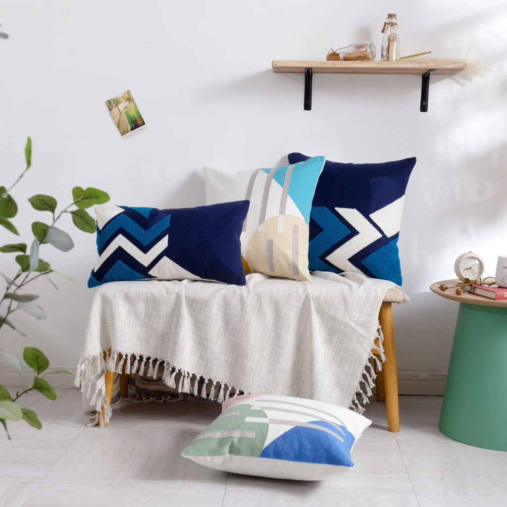 Moroccan Embroidered Throw Pillow for Home Decor