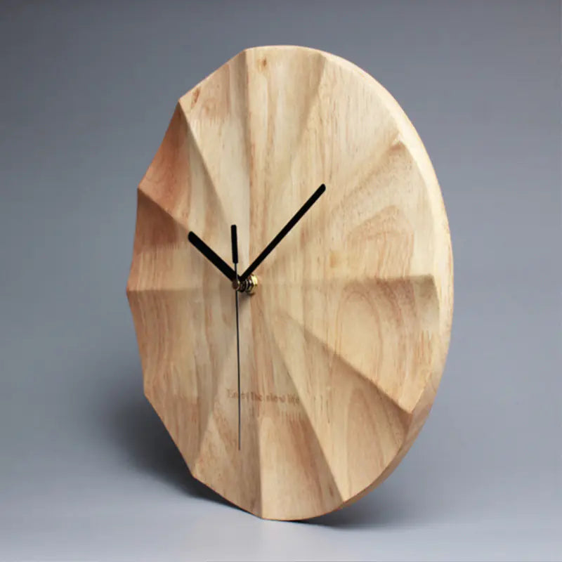 Minimalist Wooden Wall Clock for Bedroom Decor