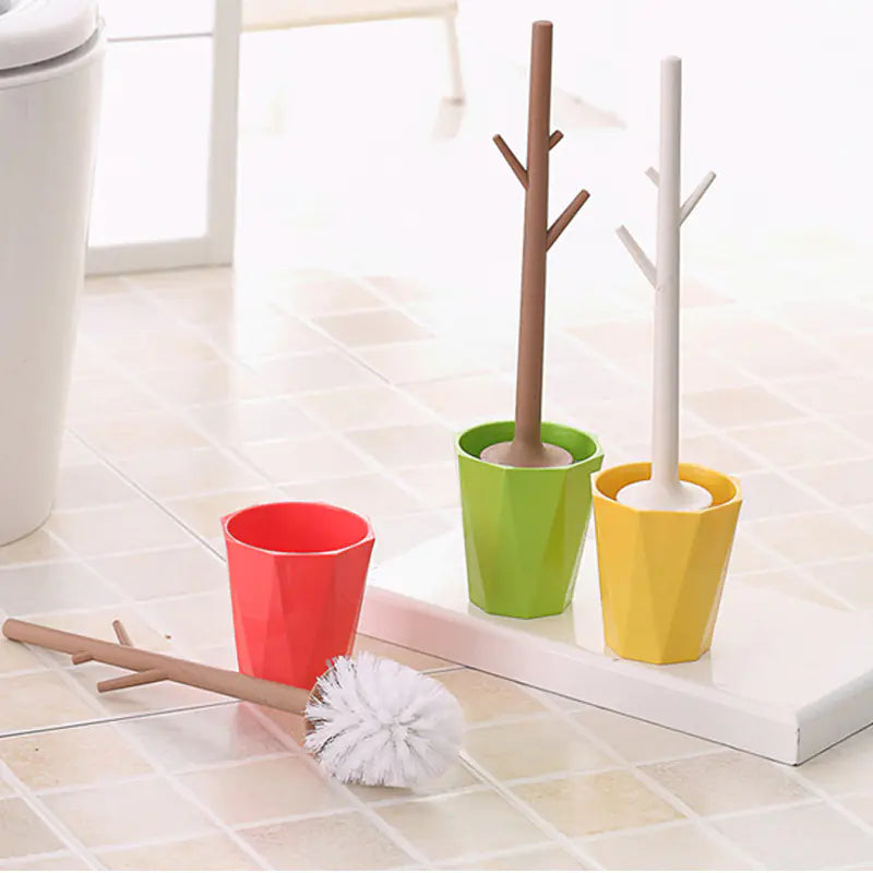 Toilet Brush Set with Holder for Cleaning