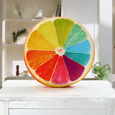 Printed Round Fruit Cushion