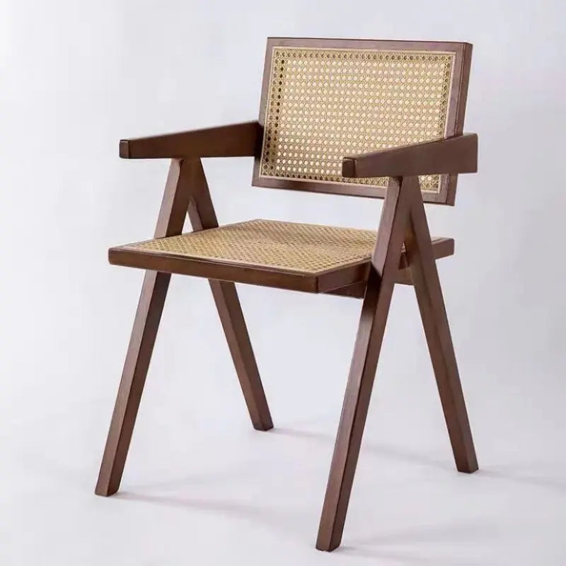 Solid Wood Rattan Chair