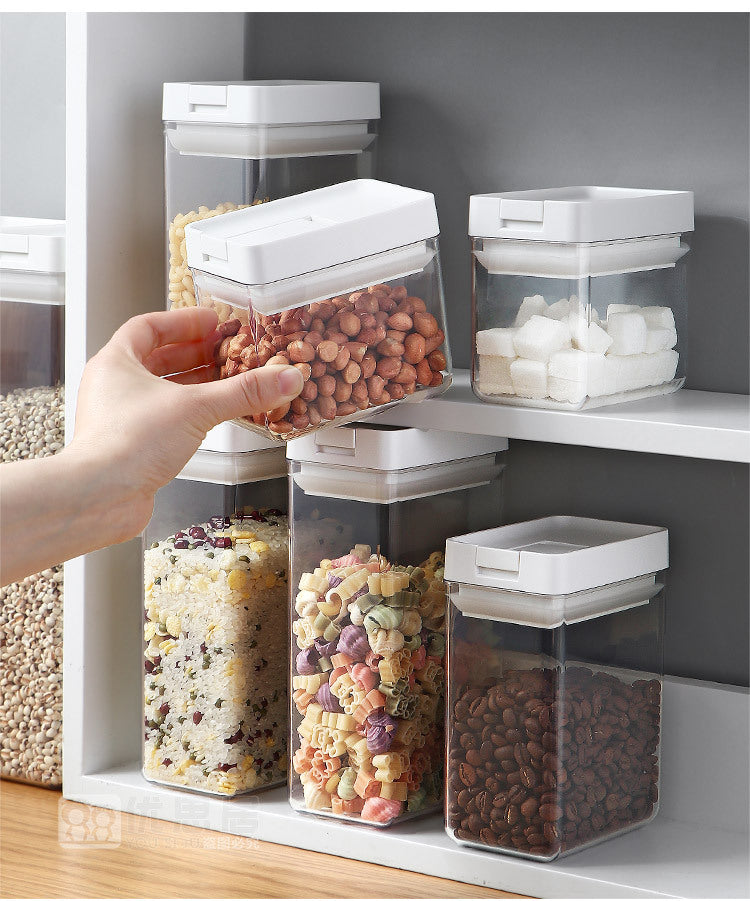 Stackable Plastic Food Storage Containers for Kitchen
