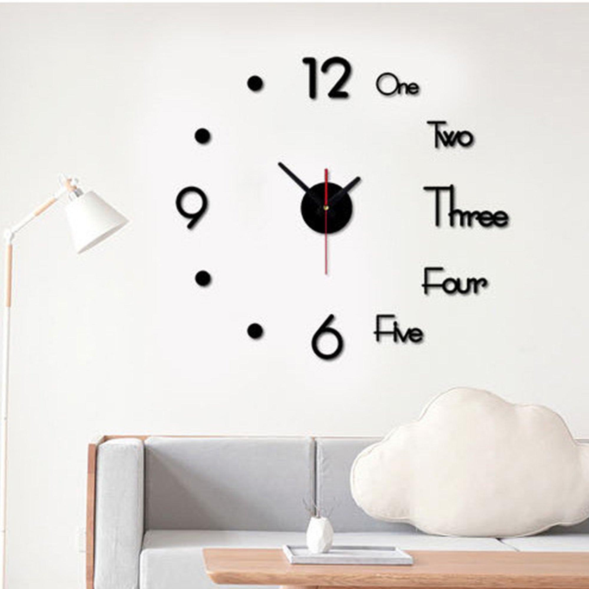 DIY No-Drill Wall Clock - European Style Silent Design