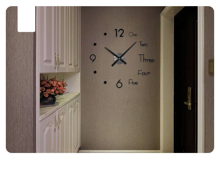 DIY No-Drill Wall Clock - European Style Silent Design