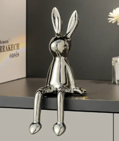 Rabbit Figurine Electroplated