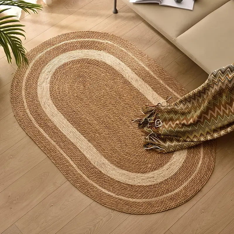 Circular Woven Carpet for Home and Bedroom