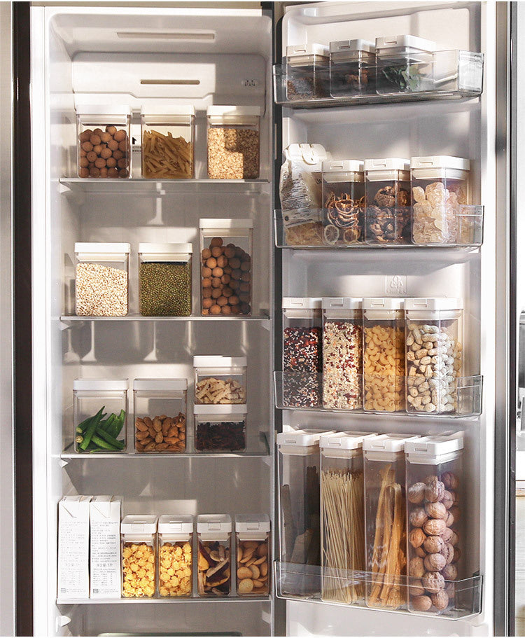 Stackable Plastic Food Storage Containers for Kitchen