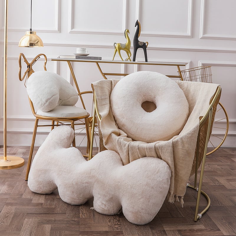 Rabbit Velvet Bedside Statement Pillow