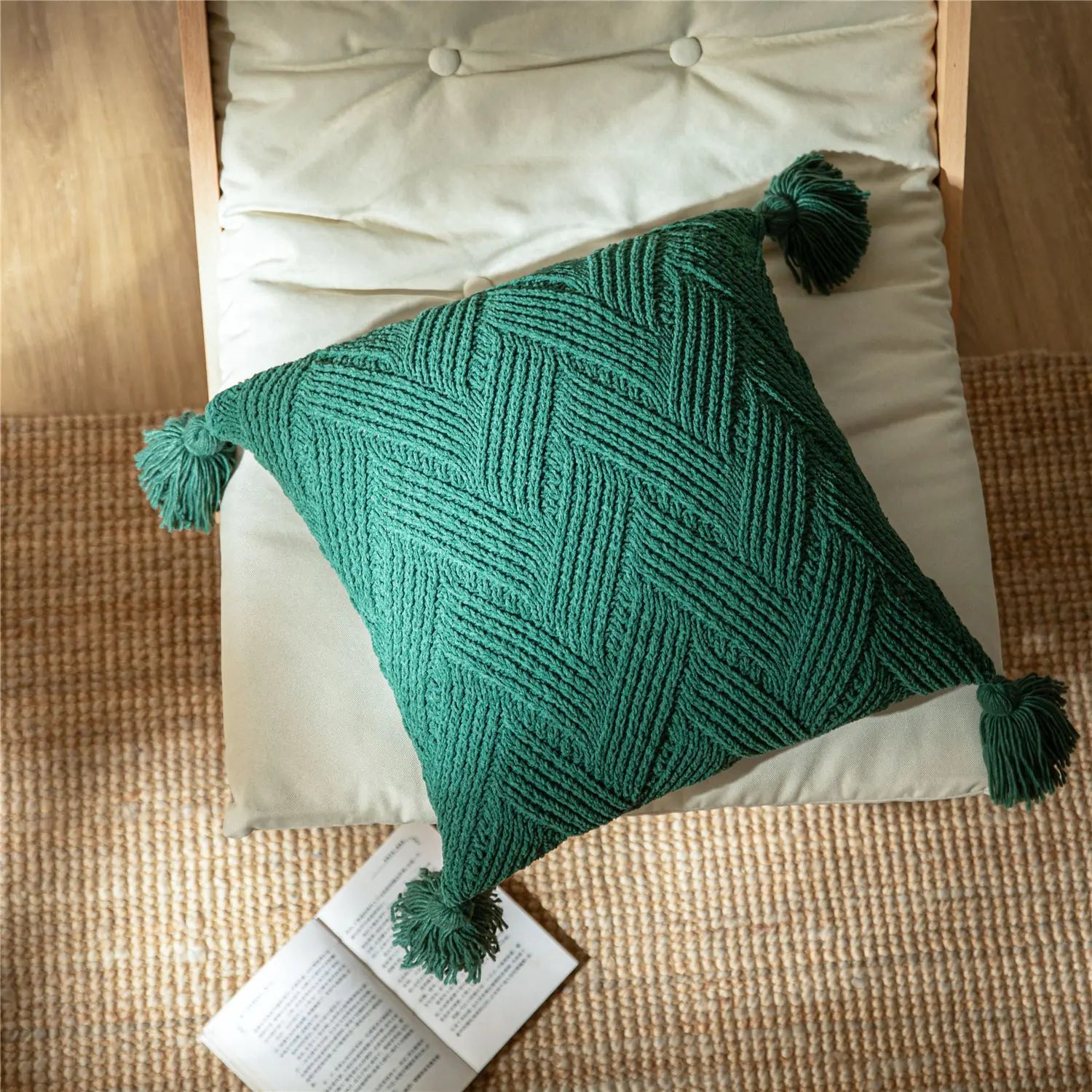 Woven Pattern Decorative Pillow Cushion