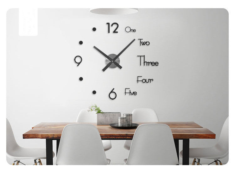 DIY No-Drill Wall Clock - European Style Silent Design