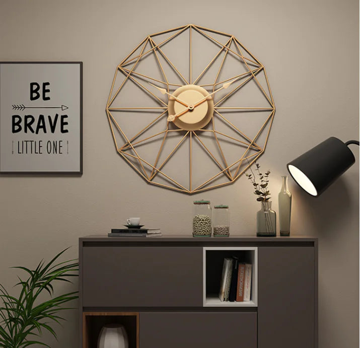 Metal Wall Clock for Living Room - Unique Design
