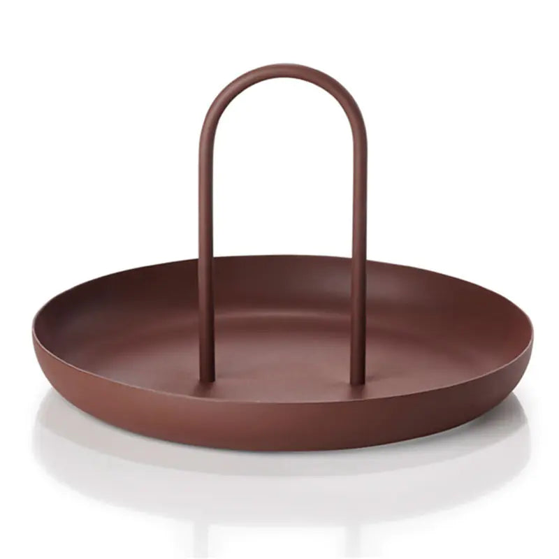 Modern Round Handle Tray for Storage and Decor