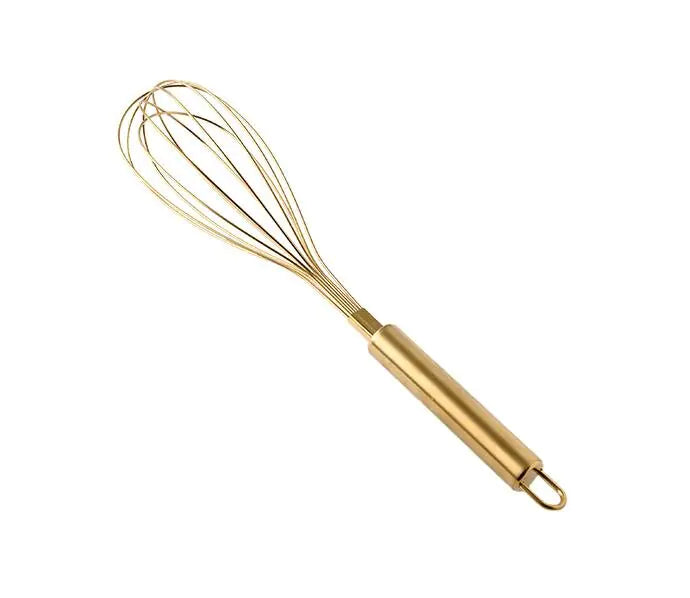 Gold Stainless Steel Whisk and Baking Tools