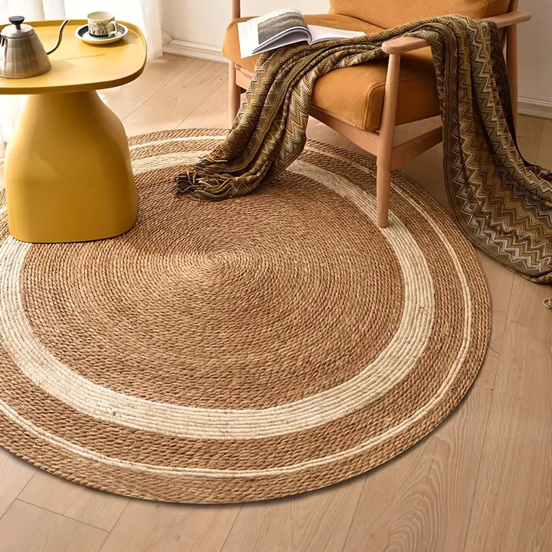 Circular Woven Carpet for Home and Bedroom