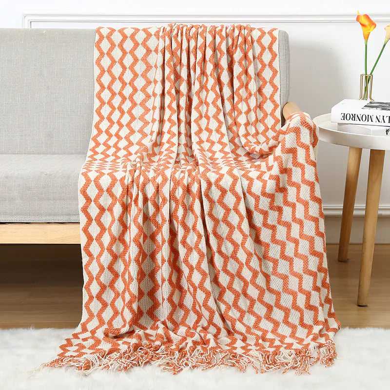 Nordic Style Knitted Sofa Blanket