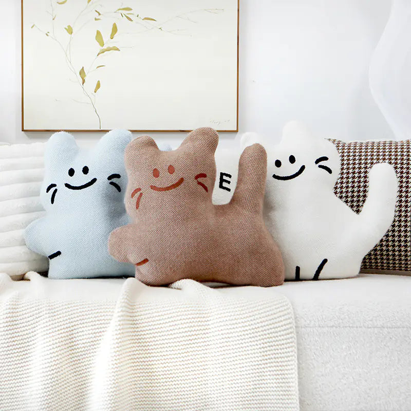 Cat Pillow Cover - Cute Nordic Style Cushion