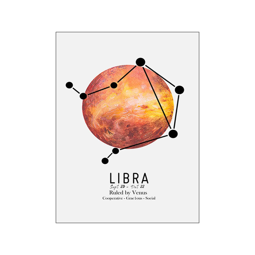 Modern Minimalistic Astrology Abstraction Canvas Painting