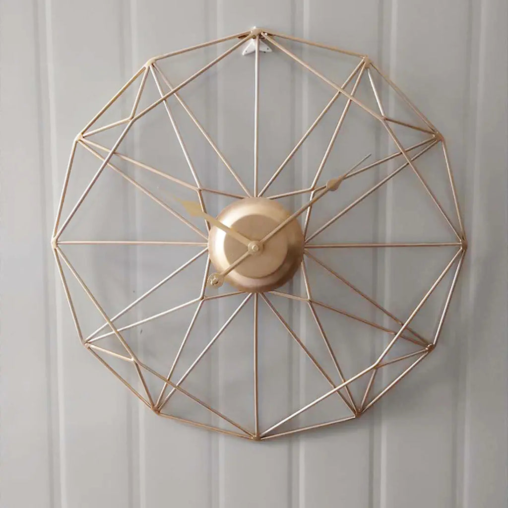 Metal Wall Clock for Living Room - Unique Design