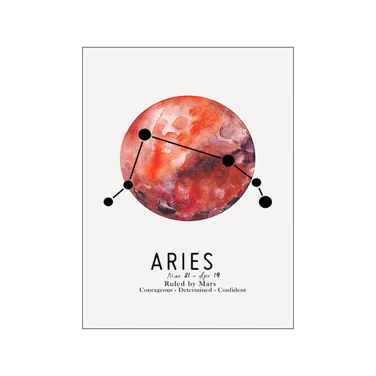 Modern Minimalistic Astrology Abstraction Canvas Painting