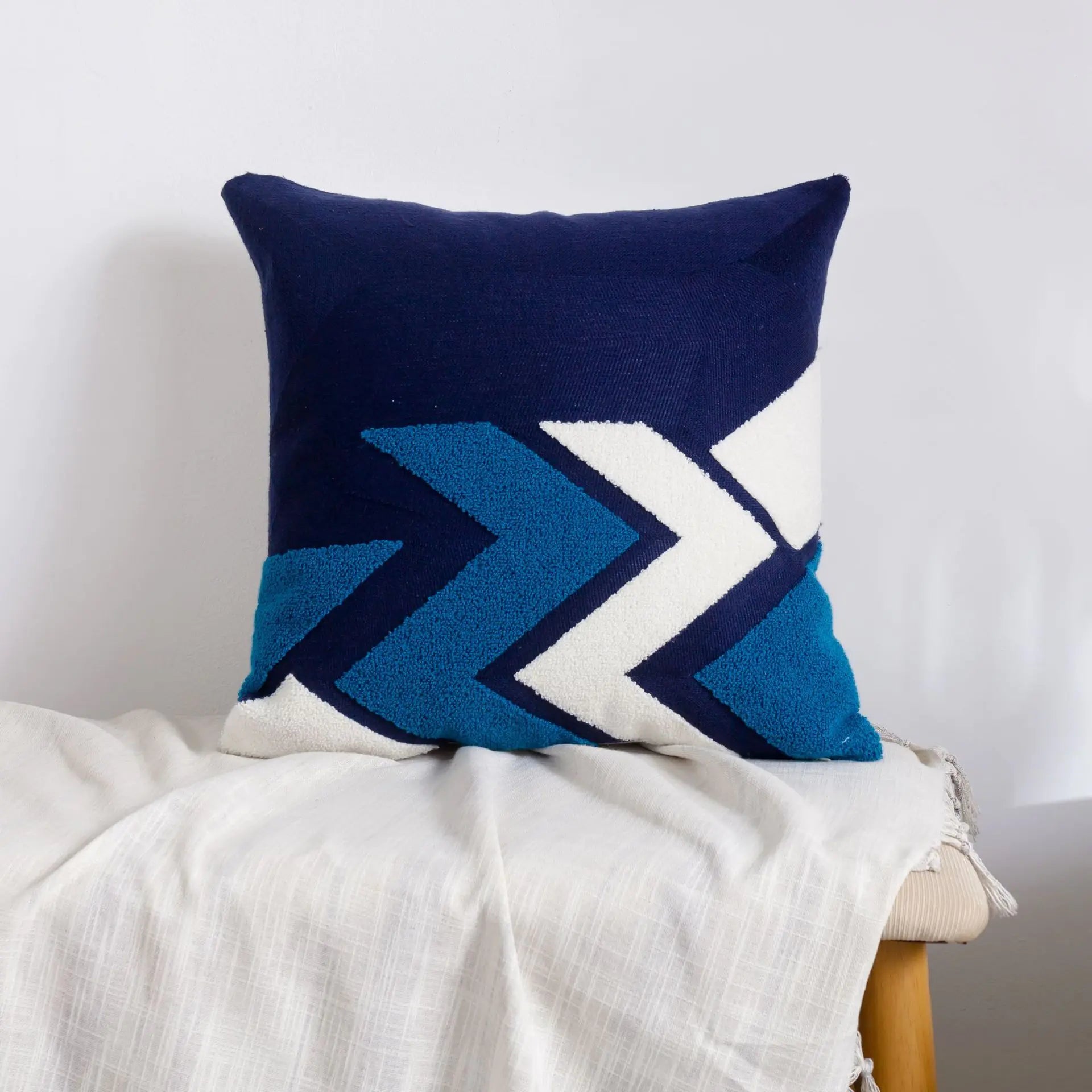 Moroccan Embroidered Throw Pillow for Home Decor