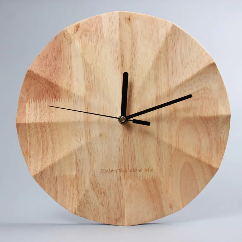 Minimalist Wooden Wall Clock for Bedroom Decor