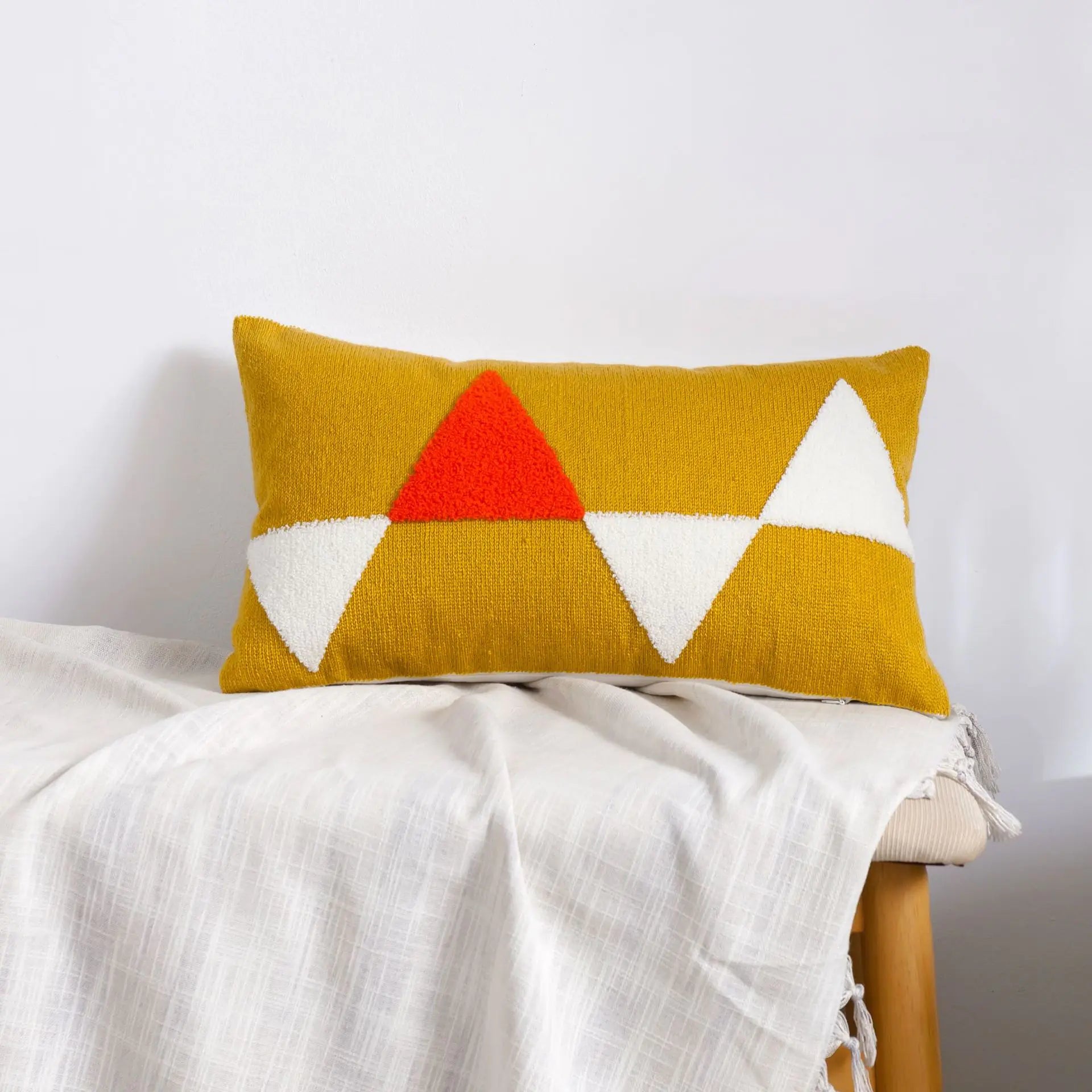 Moroccan Embroidered Throw Pillow for Home Decor